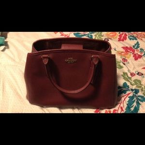 Coach red satchel